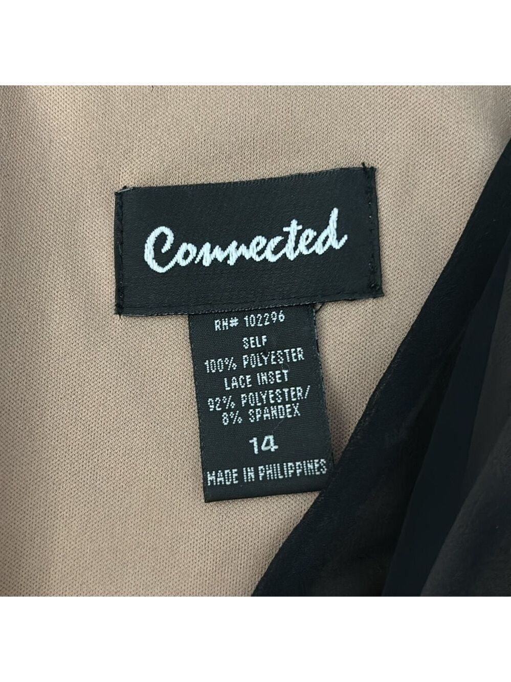 Connected Apparel Sleeveless Sheer Overlay & Lace Waist Detail Midi Dress - Picture 6 of 7